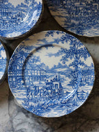 Alfred Meakin Coaching Days Blue & White Transferware – Vintage English Tableware Set