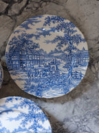 Alfred Meakin Coaching Days Blue & White Transferware – Vintage English Tableware Set