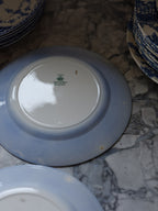 Johnson Brothers Turin Flow Blue Dinner Plates – Vintage English Porcelain Set of 2