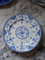 Wood & Sons Saxon Blue & White Plates - Rare Vintage Tableware Set of 5