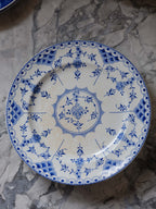 Wood & Sons Saxon Blue & White Plates - Rare Vintage Tableware Set of 5