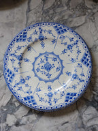 Wood & Sons Saxon Blue & White Plates - Rare Vintage Tableware Set of 5