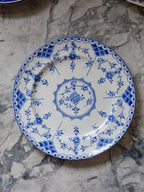 Wood & Sons Saxon Blue & White Plates - Rare Vintage Tableware Set of 5