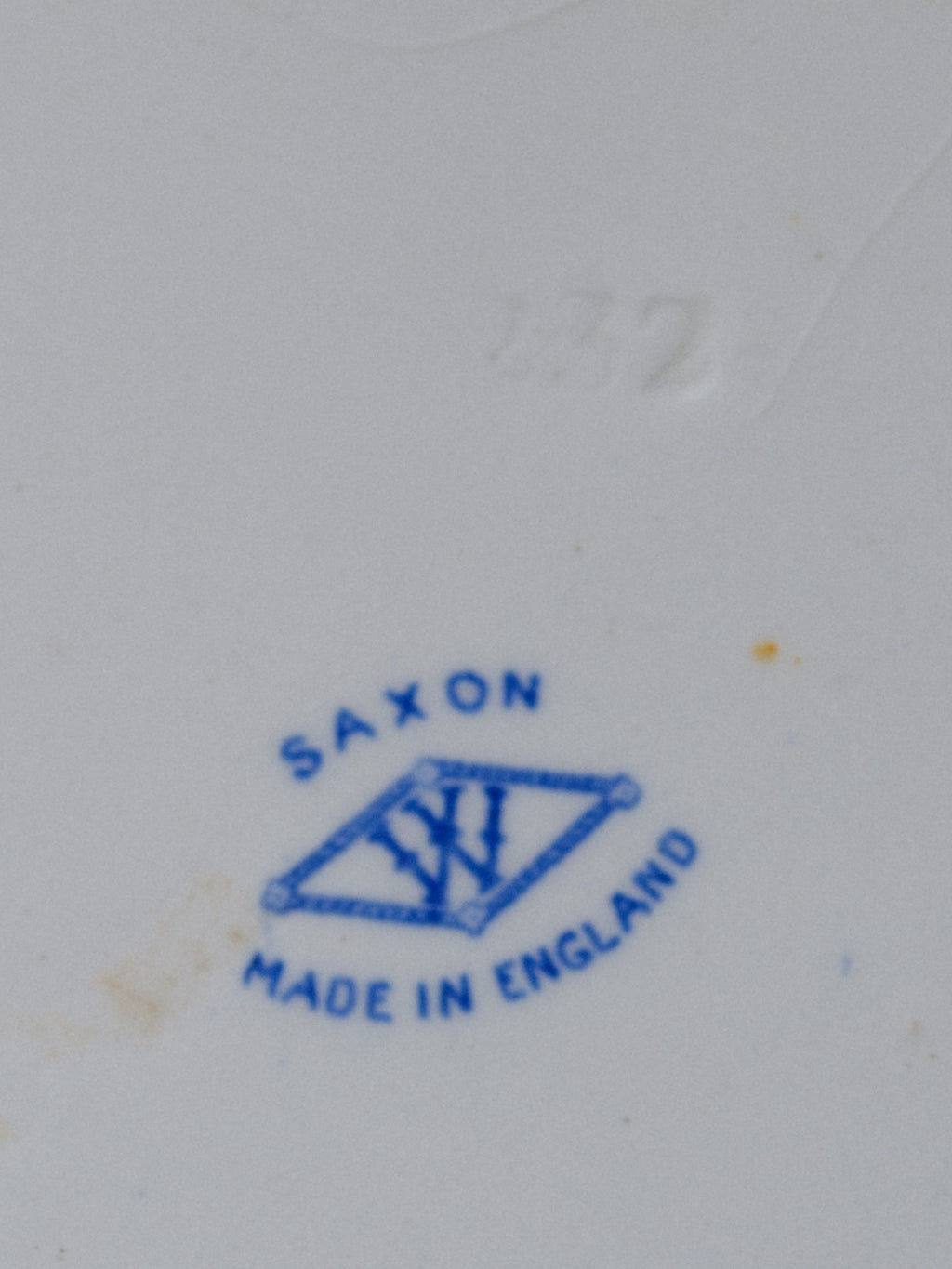 Wood & Sons Saxon Blue & White Plates - Rare Vintage Tableware Set of 5