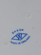 Wood & Sons Saxon Blue & White Plates - Rare Vintage Tableware Set of 5