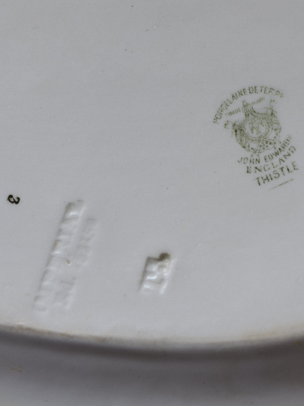 John Edwards Thistle Green Gray Platter & Gravy Boat – Vintage English Tableware