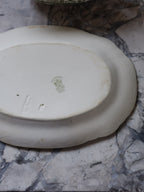 John Edwards Thistle Green Gray Platter & Gravy Boat – Vintage English Tableware