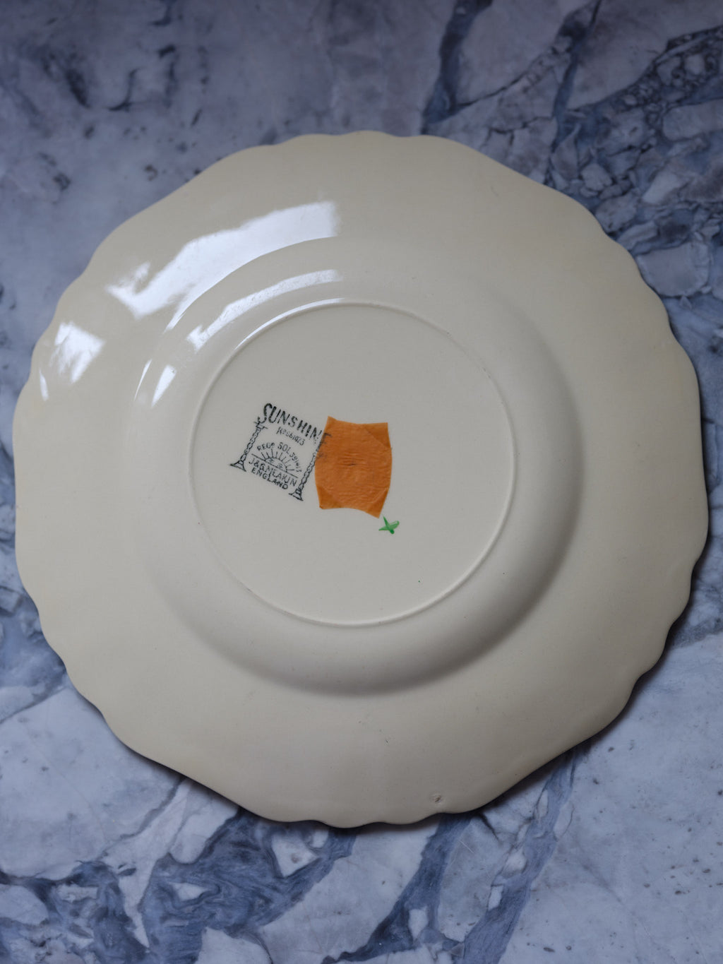 J & G Meakin Sunshine Plate - Vintage Scalloped Edge China