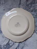 Vintage John Maddock Minerva Plate – Blue Band with Floral Design