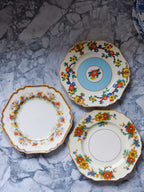 John Maddock Minerva Ivory Plate – Vintage English Meadow Floral