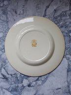Wood & Sons The Marion Plates – Vintage English China with Floral Centre & Fleur de Lis (Set of 2)