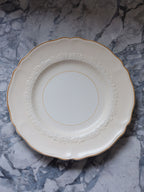 Johnson Brothers Old Staffordshire Plates - Vintage Cream & White China Set of 5