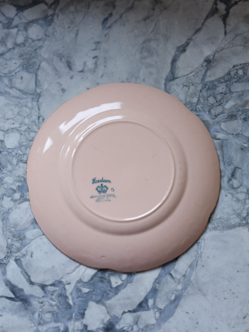 Grindley Peach Petal & Johnson Brothers Rosedawn Plates - Vintage Mixed Set of 6