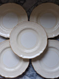 Johnson Brothers Old Staffordshire Plates - Vintage Cream & White China Set of 5
