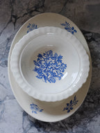 Wade Hedgerow Blue & White Platter and Serving Bowl – Vintage English Tableware