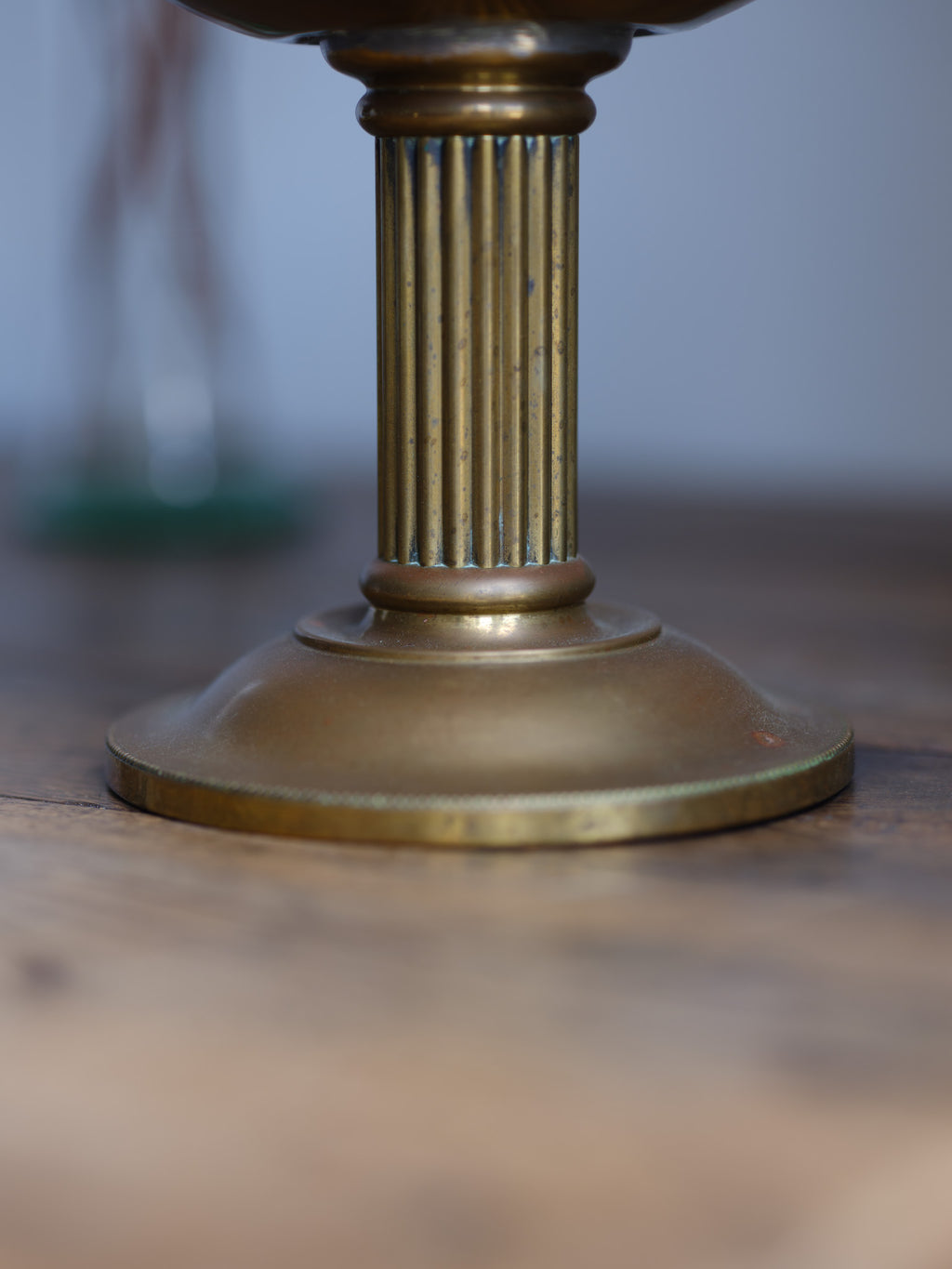 Vintage Brass Pedestal Flower Bowl