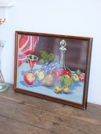 Vintage Framed Needlepoint Still Life