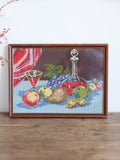 Vintage Framed Needlepoint Still Life