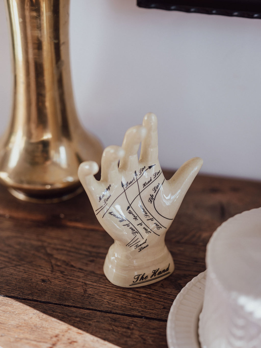 Palm Reader’s Vintage Hand Figurine - Life-Size Reference Guide Ornament