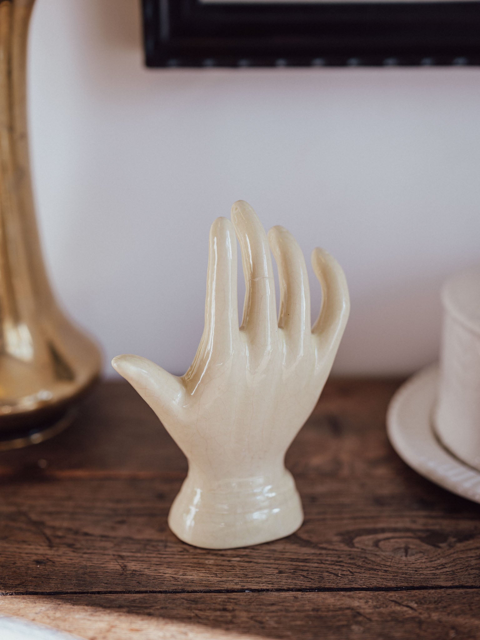 Palm Reader’s Vintage Hand Figurine - Life-Size Reference Guide Ornament