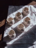 Vintage Ceramic Scallop Napkin Rings – Set of 6