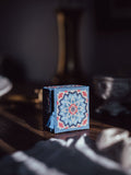 Blue Hand-Stitched Trinket Box with Tassel