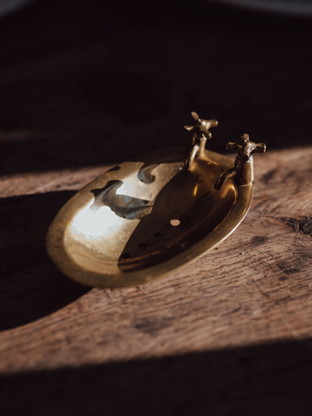 Vintage Brass Bath Soap Dish Holder