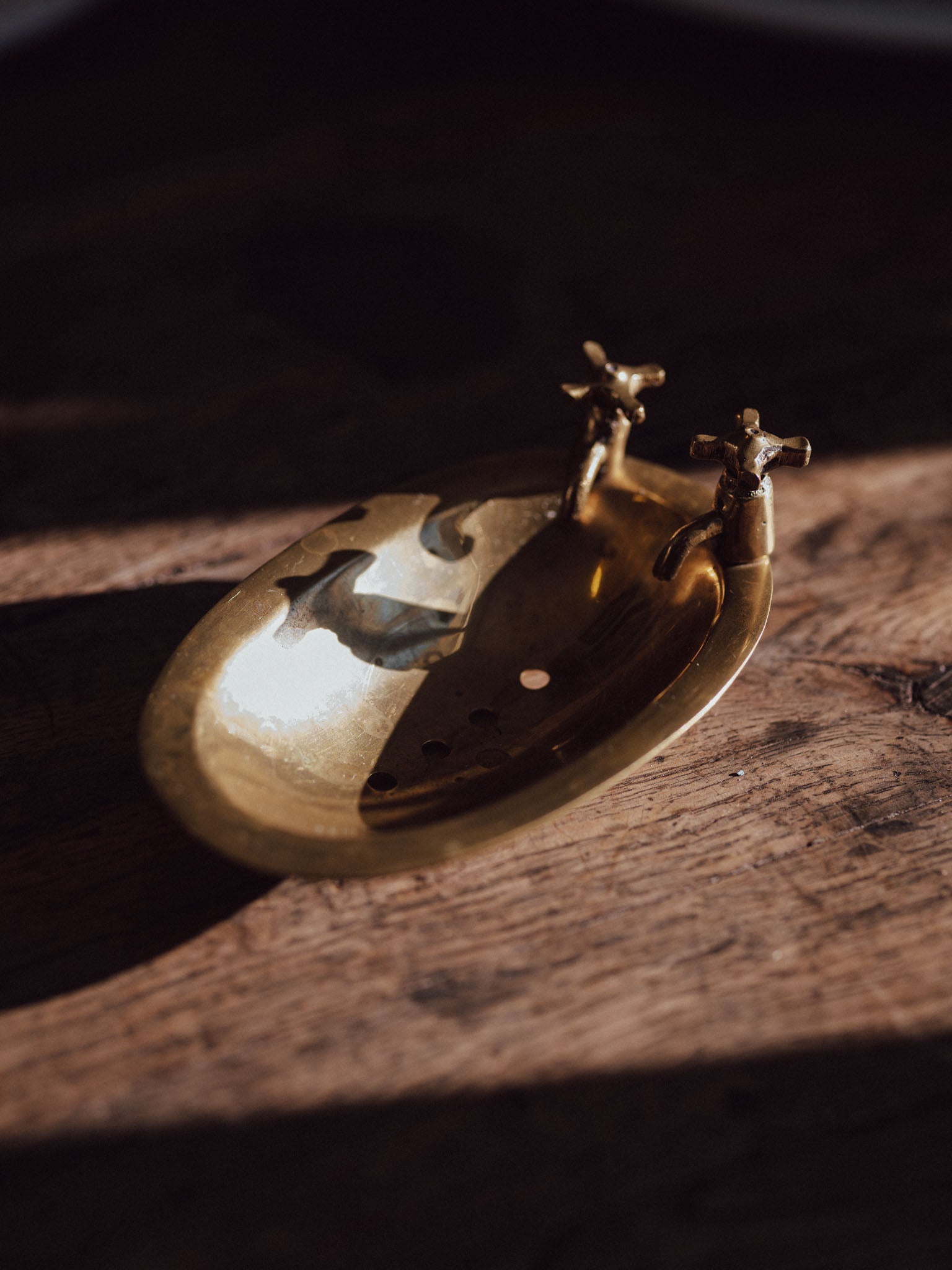 Vintage Brass Bath Soap Dish Holder