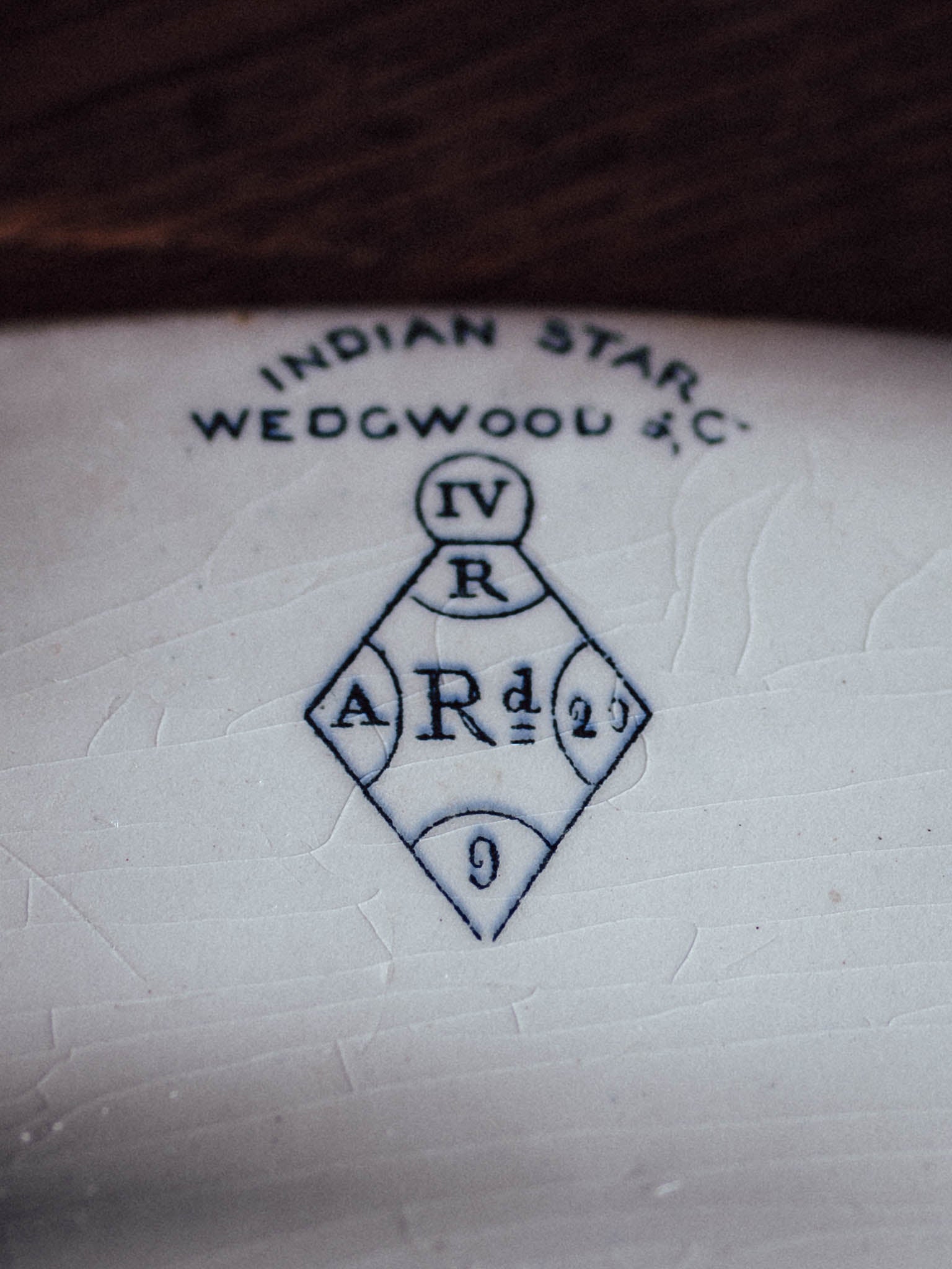 Antique Wedgwood & Co. “Indian Star” Indigo Blue Transferware Platter (40cm)