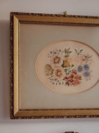 Antique Floral Watercolour in Ornate Gilded Frame