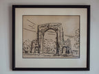 Bridge of Remembrance, Christchurch - Framed Needlwork on Linen