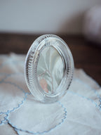 Vintage Mikasa Crystal Picture Frame with William Morris Wallpaper