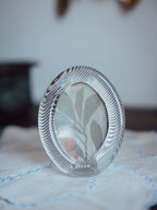 Vintage Mikasa Crystal Picture Frame with William Morris Wallpaper