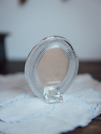 Vintage Mikasa Crystal Picture Frame with William Morris Wallpaper