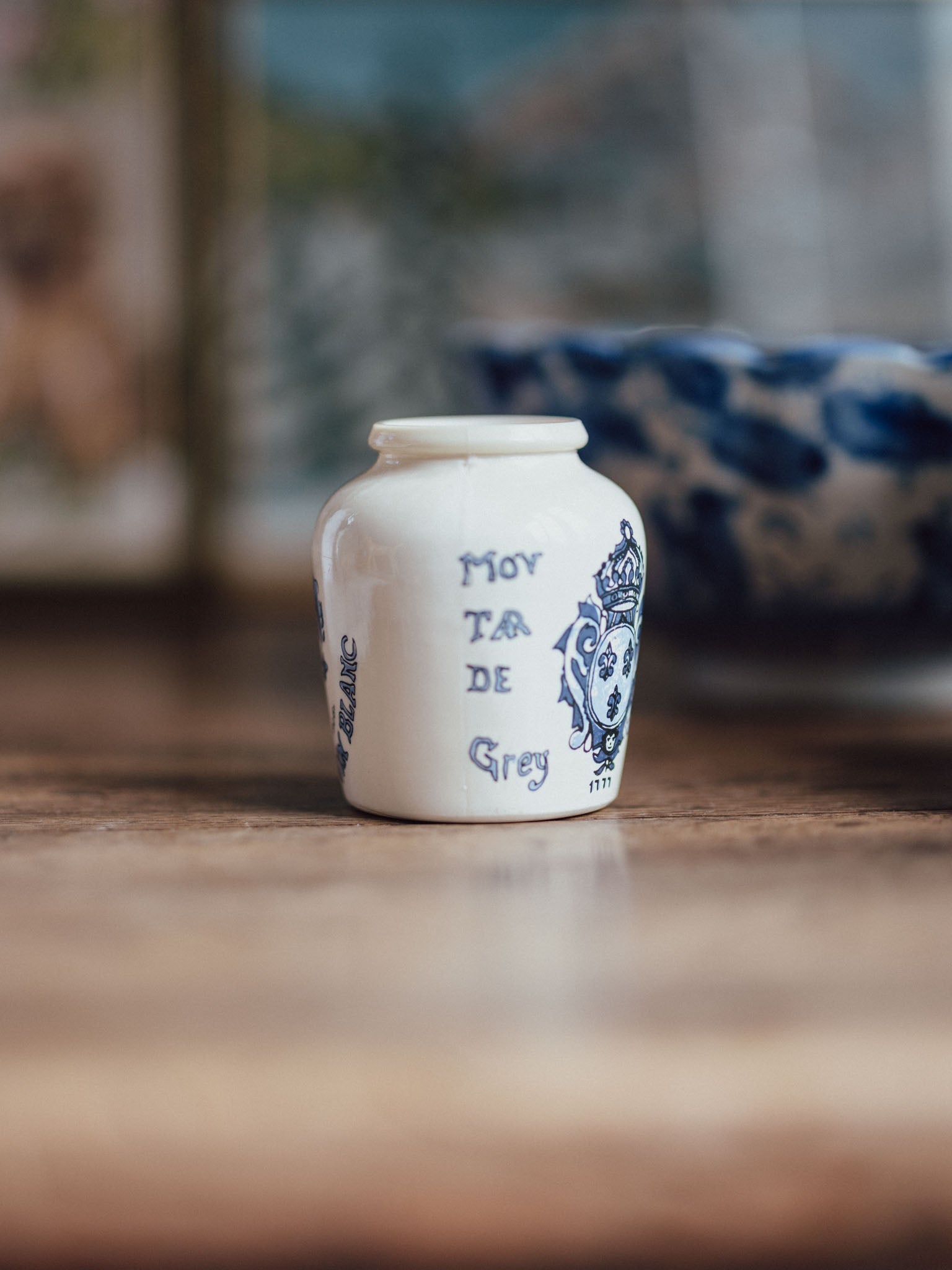 Petite Vintage Mustard Jar