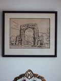 Bridge of Remembrance, Christchurch - Framed Needlwork on Linen