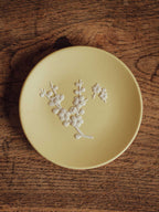 Wedgwood Jasperware - Pale Yellow with Cherry Blossom