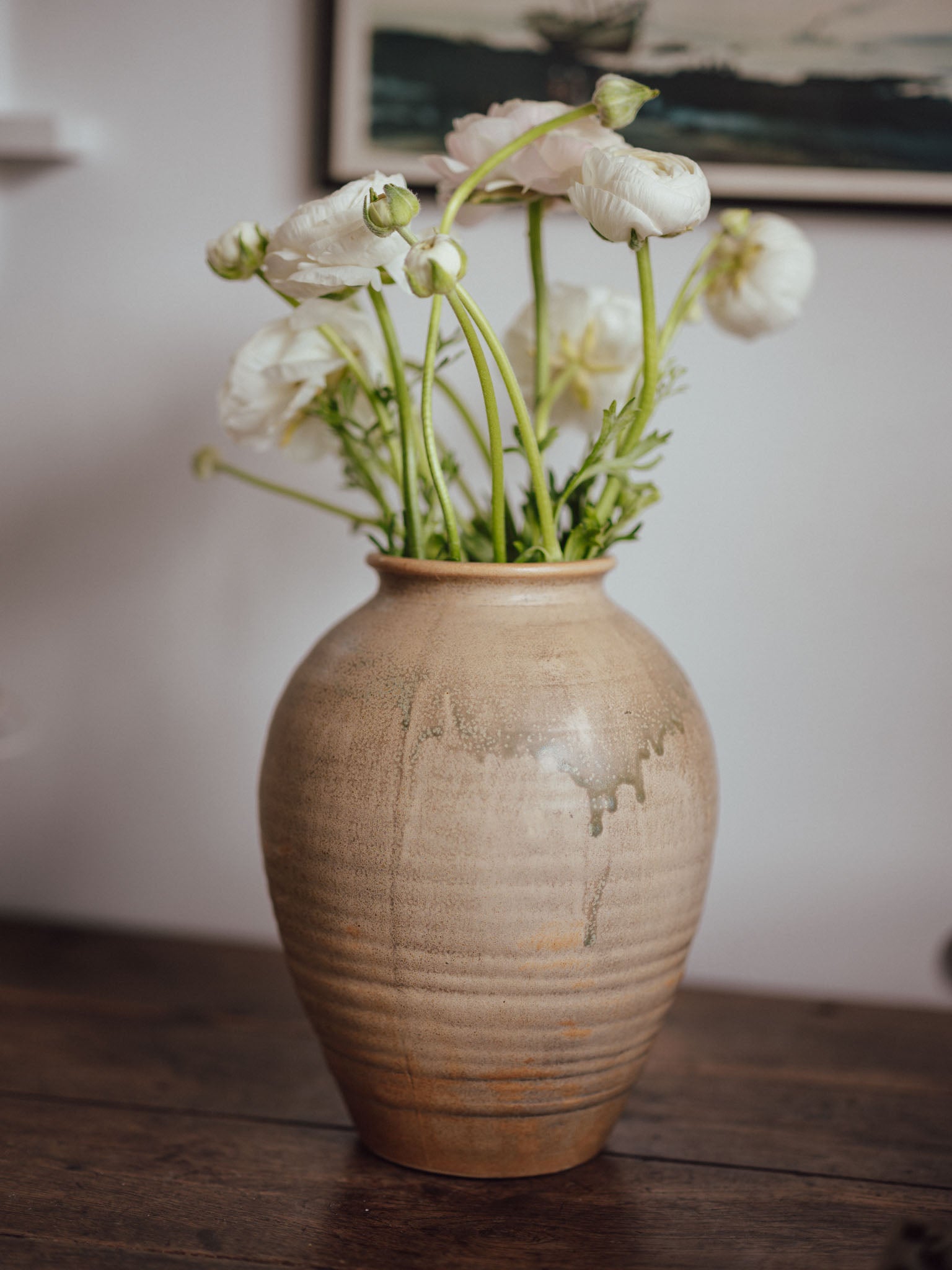 Large Ceramic Thrown Vase – Glazed