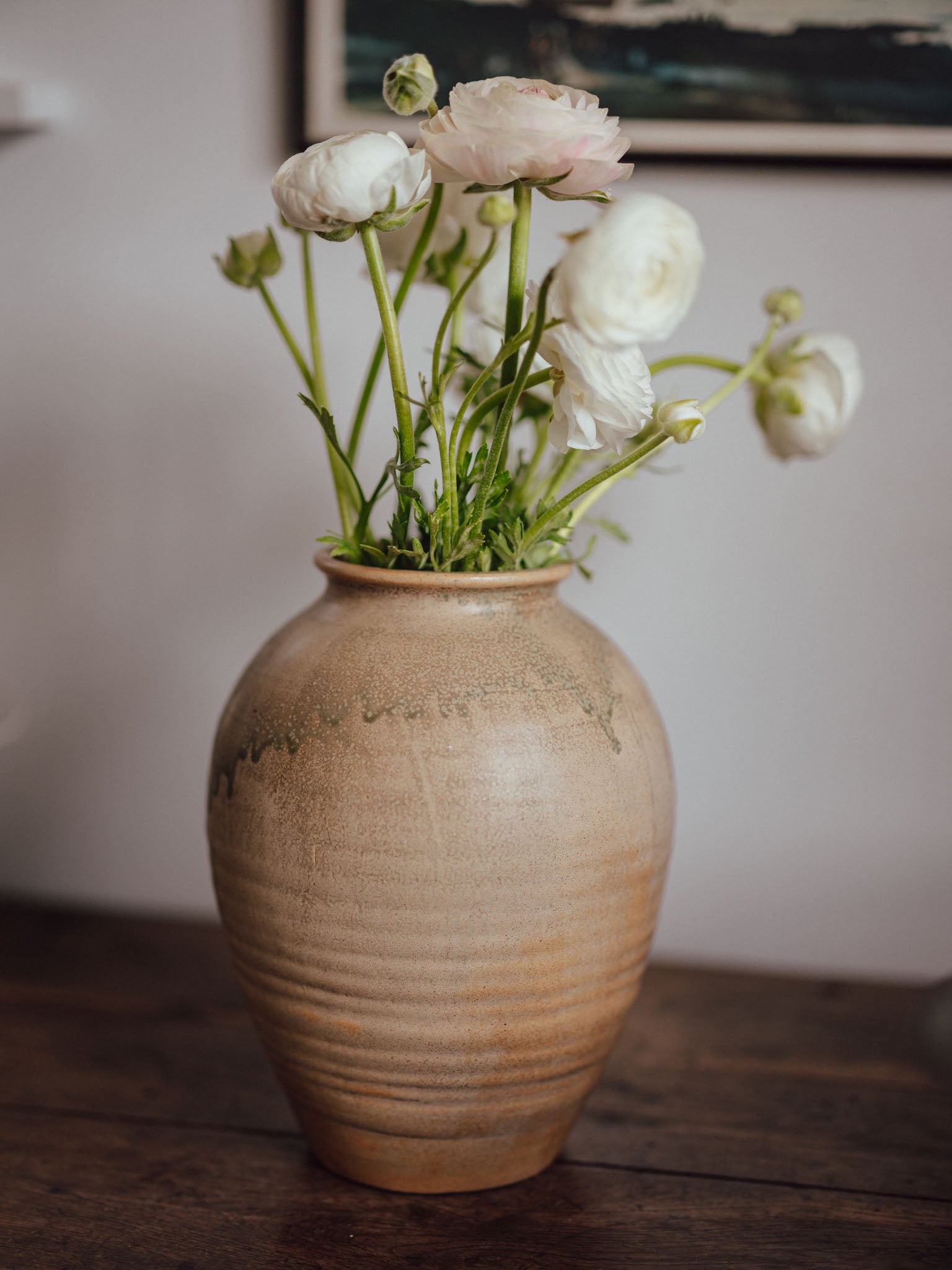 Large Ceramic Thrown Vase – Glazed