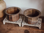 Pair of Patinated Brass Planters