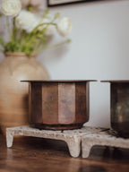 Pair of Patinated Brass Planters