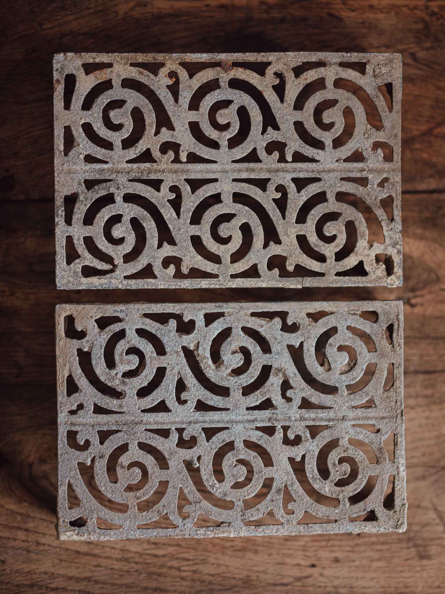 Pair of Antique Cast Iron Plant Stands