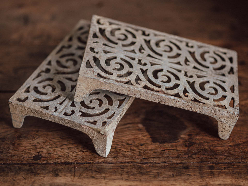 Pair of Antique Cast Iron Plant Stands