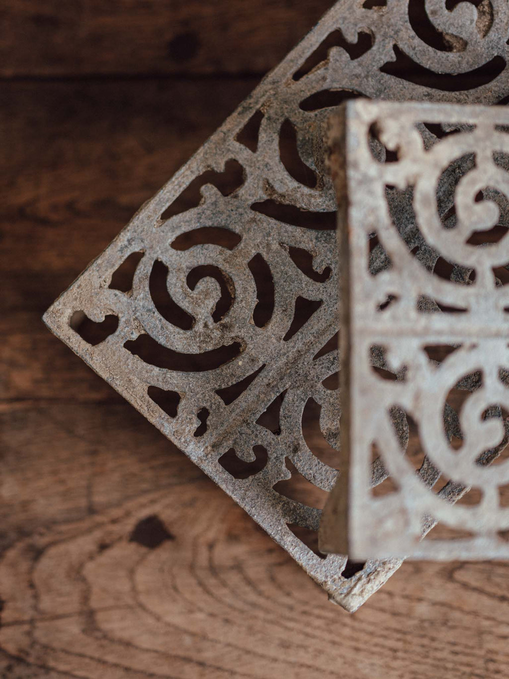 Pair of Antique Cast Iron Plant Stands