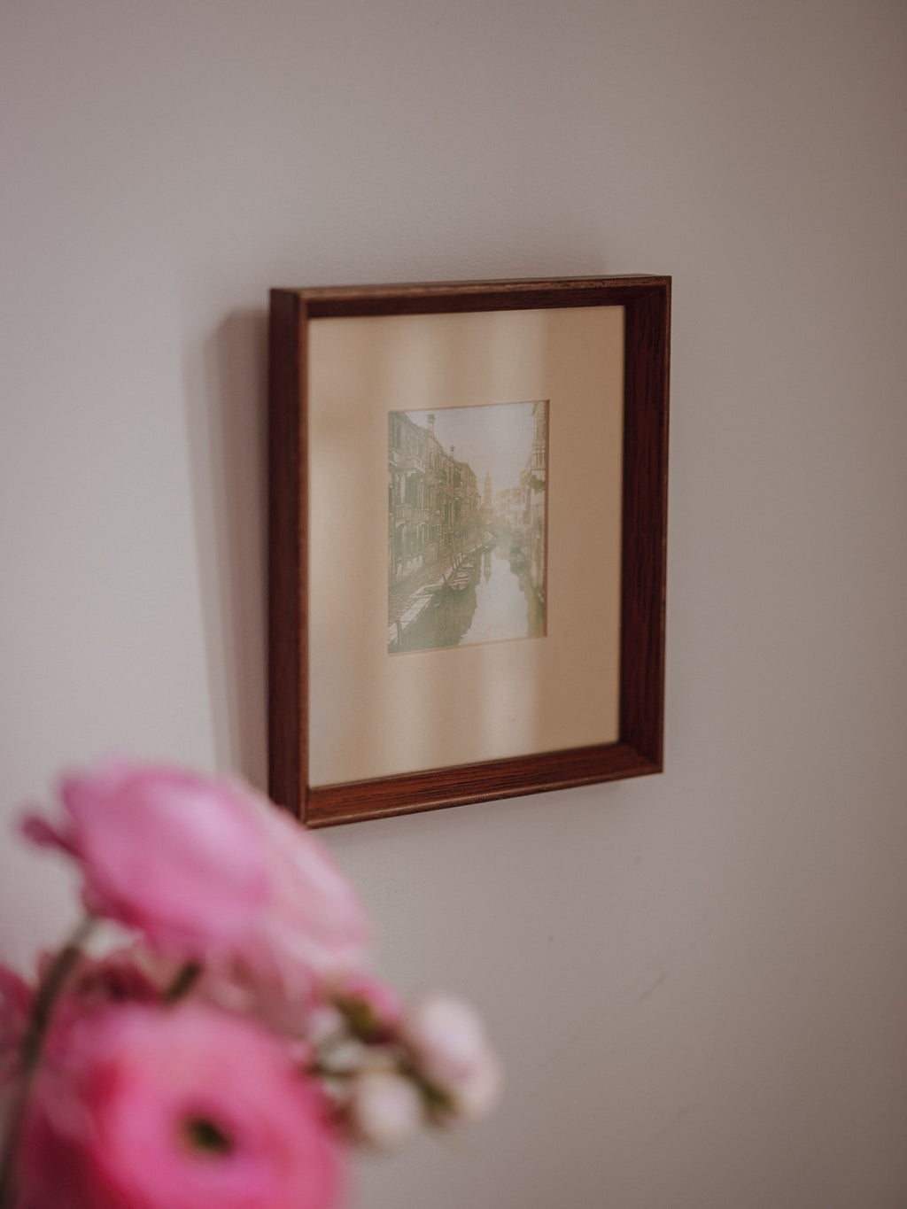 Framed Venetian Canal Scene Print