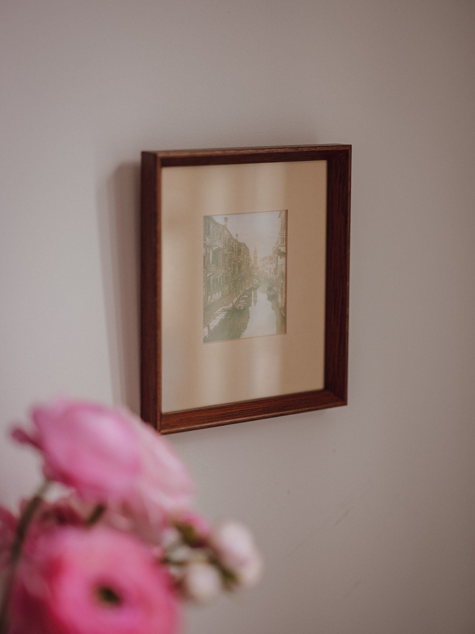 Framed Venetian Canal Scene Print