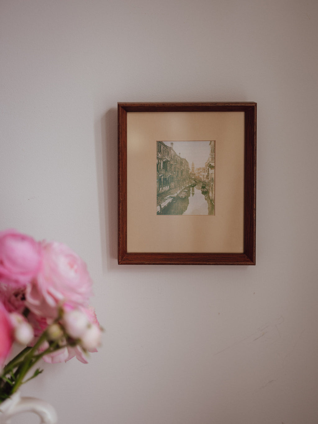 Framed Venetian Canal Scene Print