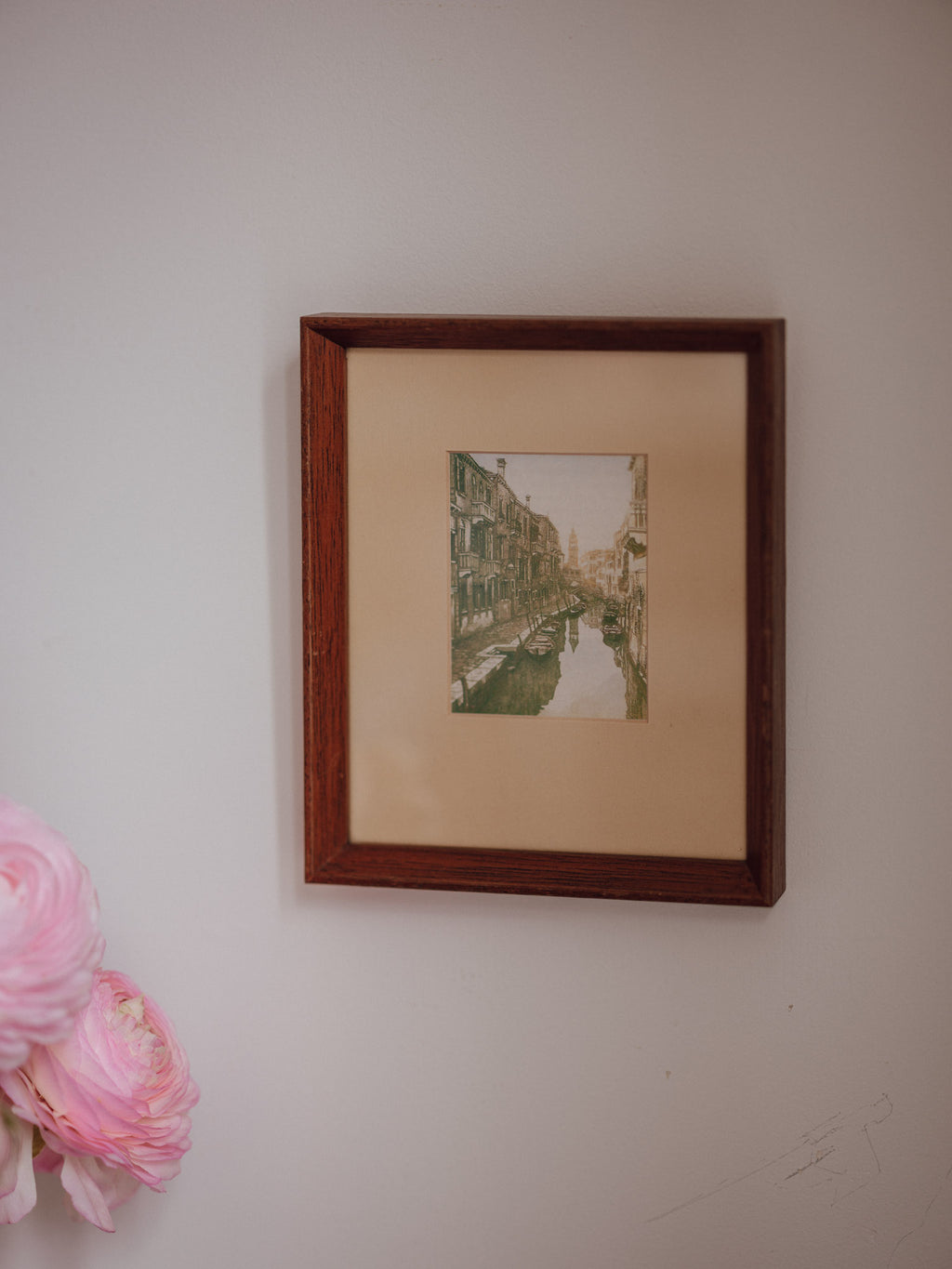 Framed Venetian Canal Scene Print