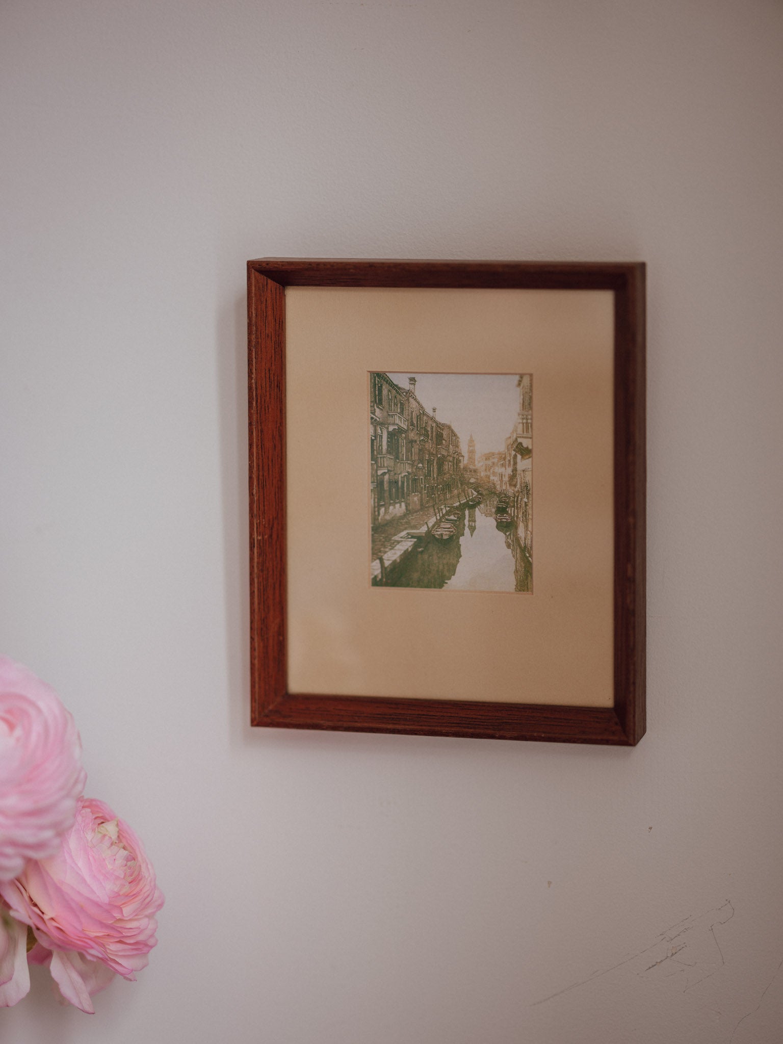 Framed Venetian Canal Scene Print