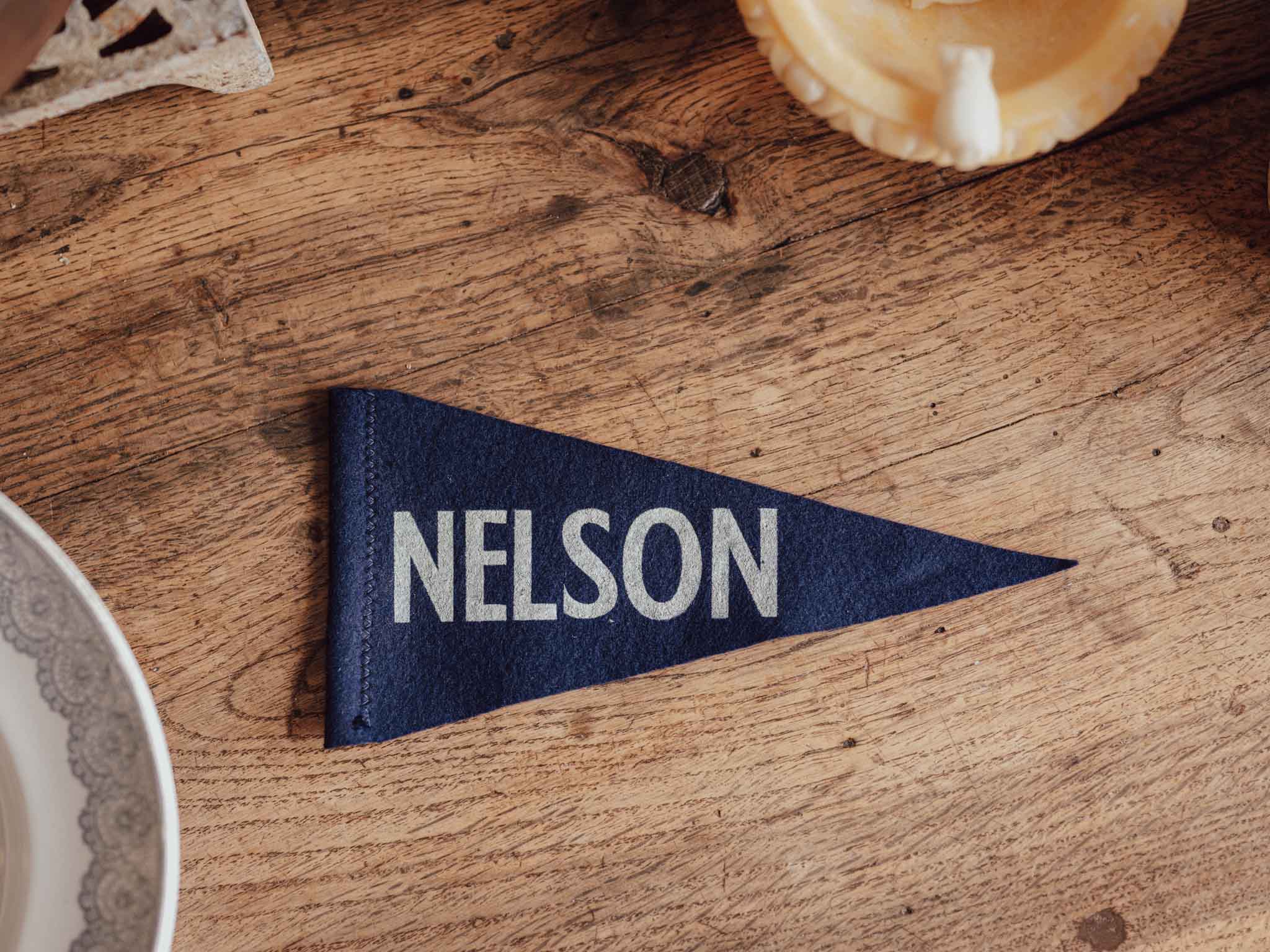 Vintage Nelson Felt Pennant